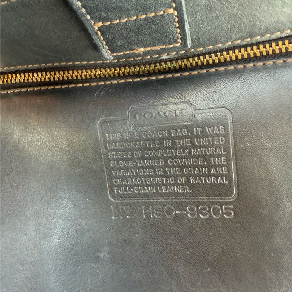 Coach Bleecker Vintage Black Leather Tote Bag made in USA - Picture 7 of 7